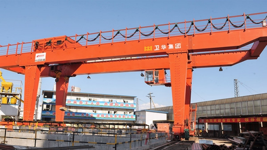 32 5-50 10 t Double Gider Gantry Crane with Hook.webp